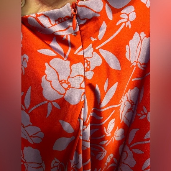 LOVERS + FRIENDS Noah Faux Wrap Dress Red & Purple Lined Spaghetti Strap Sz L - Picture 11 of 11